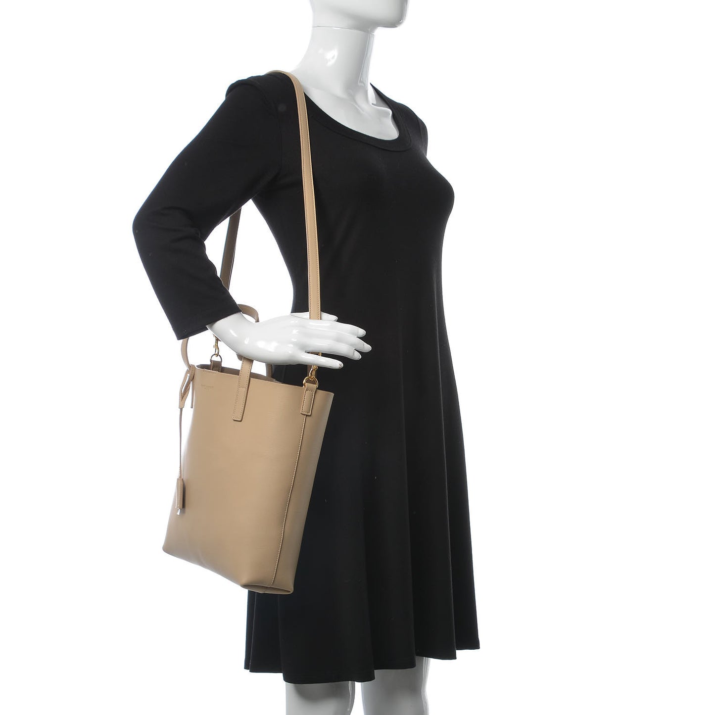Calfskin Toy Shopping Tote Nude Powder
