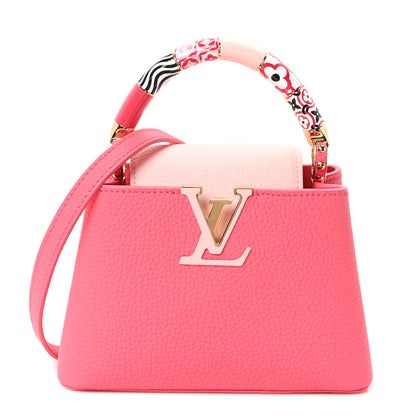 Louis Vuitton Taurillon Monogram Tile Capucines Mini  Dragonfruit Ballet Pink 1 of 9