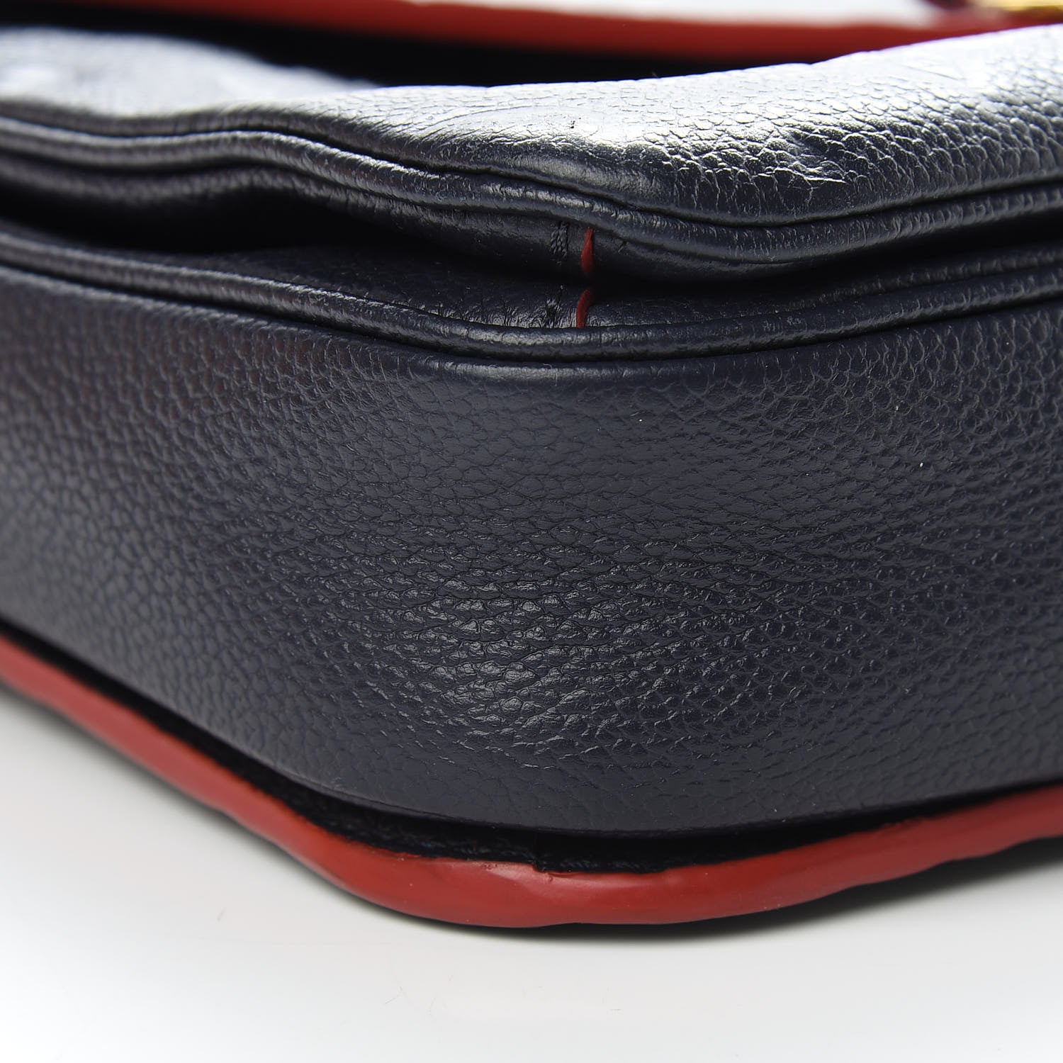 Louis Vuitton Empreinte Pochette Metis Marine Rouge 9 of 13