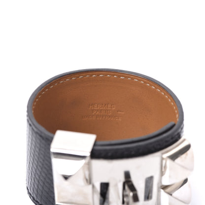 Hermes Lizard Collier De Chien CDC Bracelet S Black 3 of 5