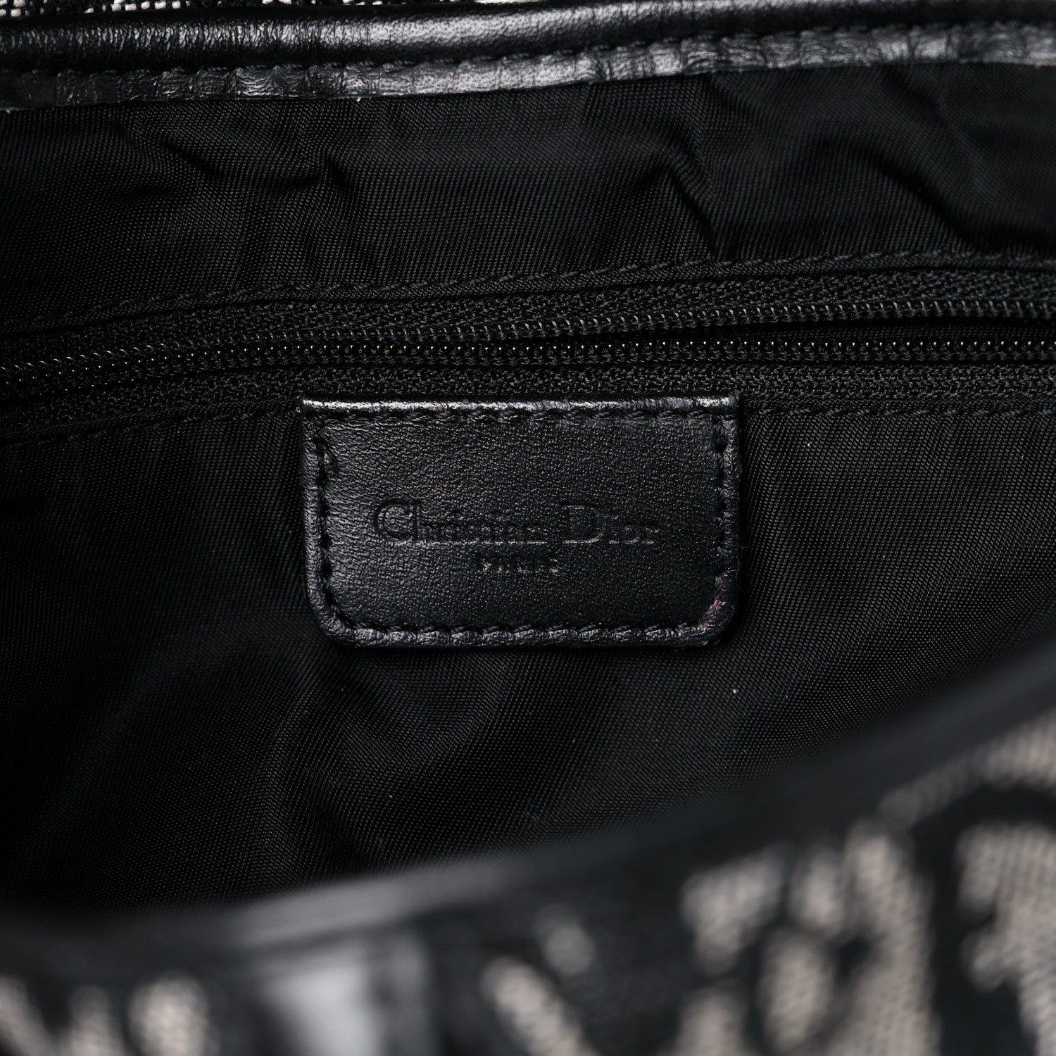 Christian Dior Monogram Double Saddle Bag Black 6 of 14