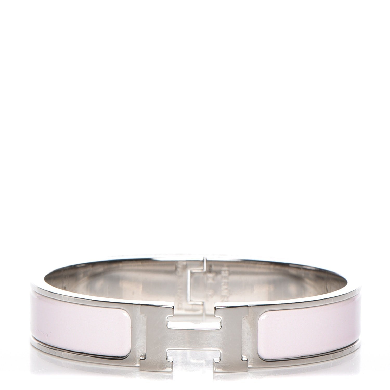 Hermes Enamel Narrow Clic Clac H Bracelet PM Rose Nymph 1 of 5
