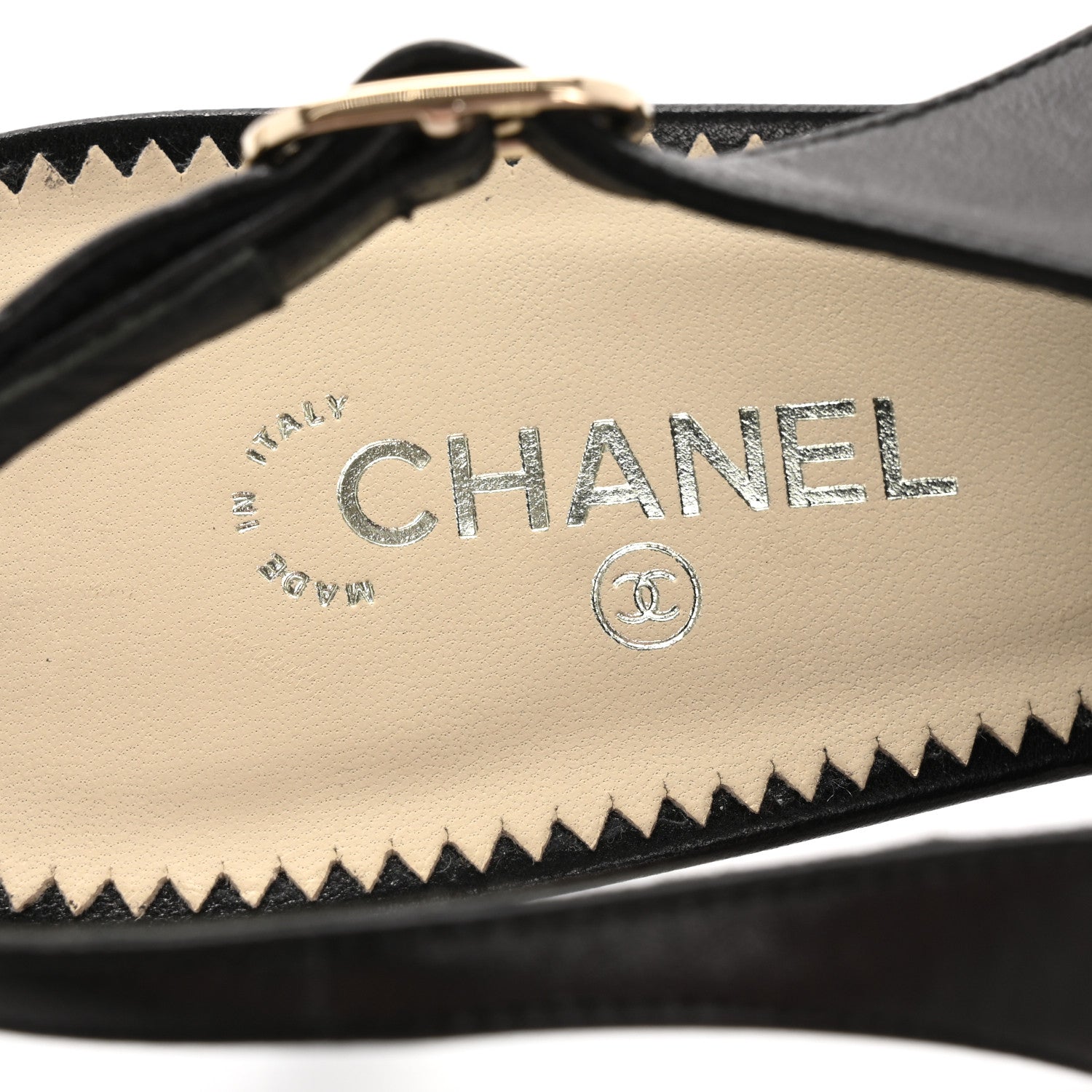 Chanel Goatskin Pearl Slingback Pumps 40 Black 8 of 10