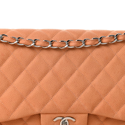 Chanel Iridescent Caviar Quilted Jumbo Double Flap Dark Beige 7 of 13