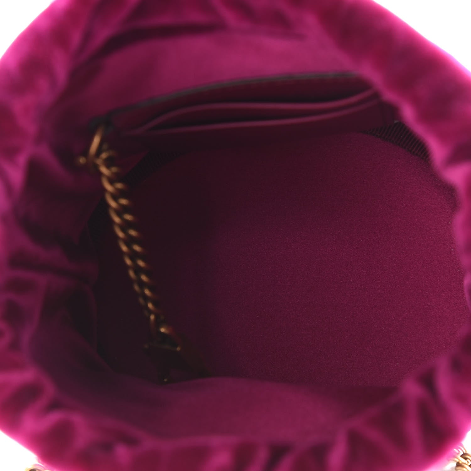 Gucci Velvet Matelasse Mini GG Marmont 2.0 Bucket Bag Fuchsia Violet Cyclamen 4 of 7