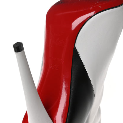 Christian Louboutin Calfskin Astrilarge 100 Booties 38.5 White Black 7 of 7