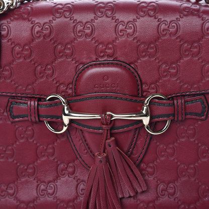 Gucci Soft Guccissima Medium Emily Chain Shoulder Bag Classic Ruby 10 of 10