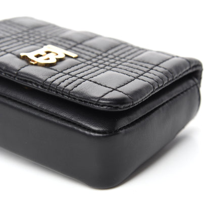 Burberry Lambskin Quilted Micro Lola Bag Black 7 of 9
