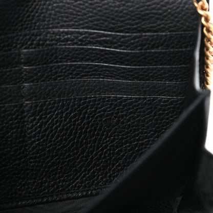 Gucci Calfskin GG Marmont Chain Wallet Black 6 of 10
