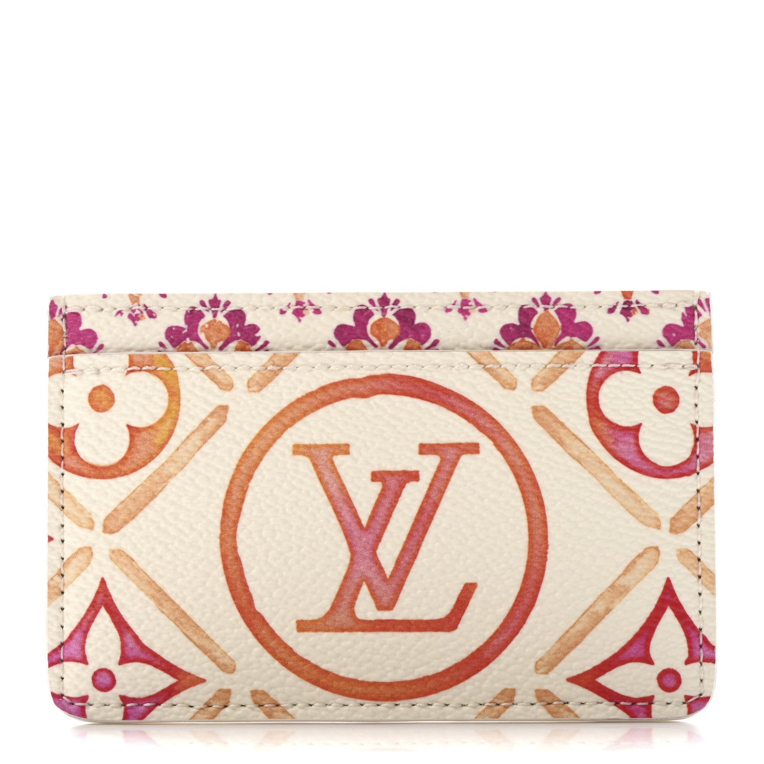 Louis Vuitton Monogram Tiles By The Pool Card Holder Coral 1 of 7