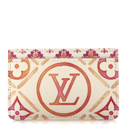 Louis Vuitton Monogram Tiles By The Pool Card Holder Coral 1 of 7