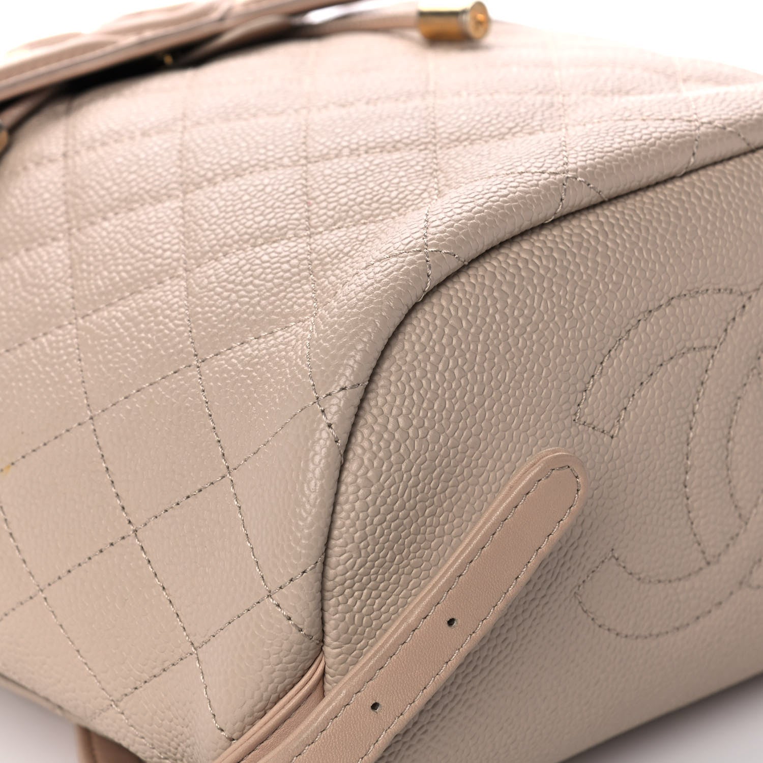 Chanel Caviar Quilted Filigree Backpack Beige 10 of 13