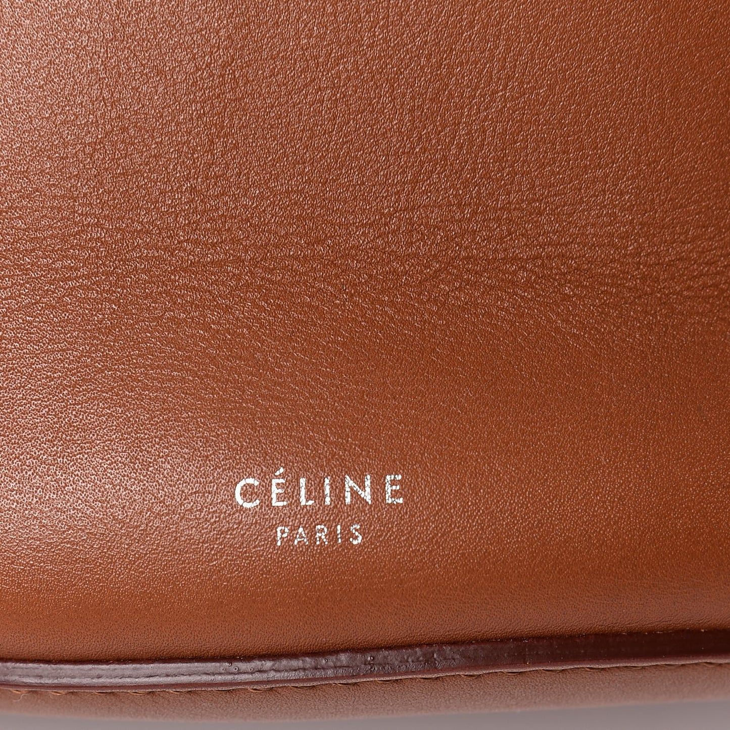 Smooth Calfskin Long Strap Big Bucket Bag Tan