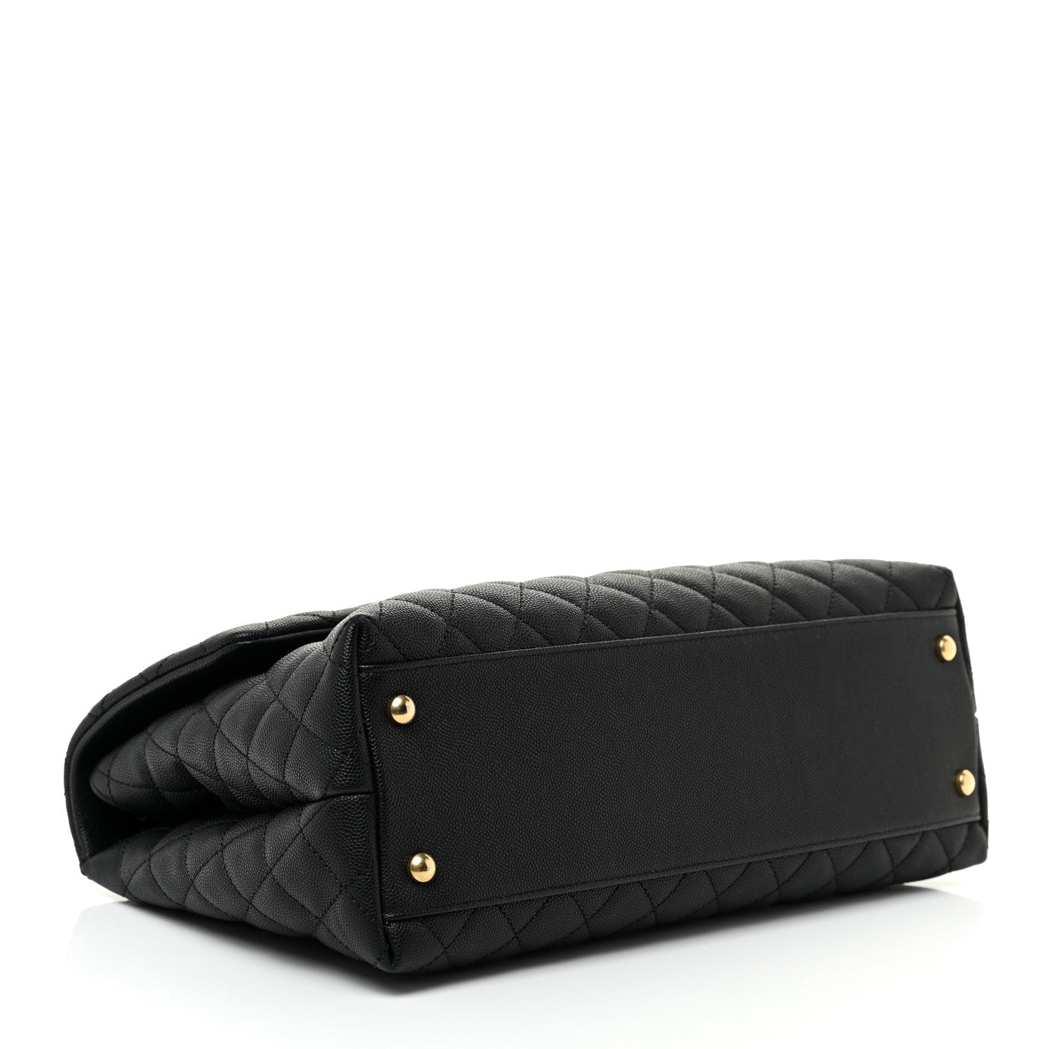 Chanel Caviar Lizard Quilted Medium Coco Handle Flap Black 4 of 19
