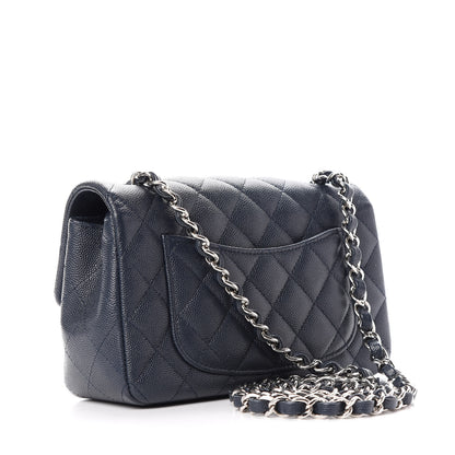 Chanel Caviar Quilted Mini Rectangular Flap Navy 3 of 10