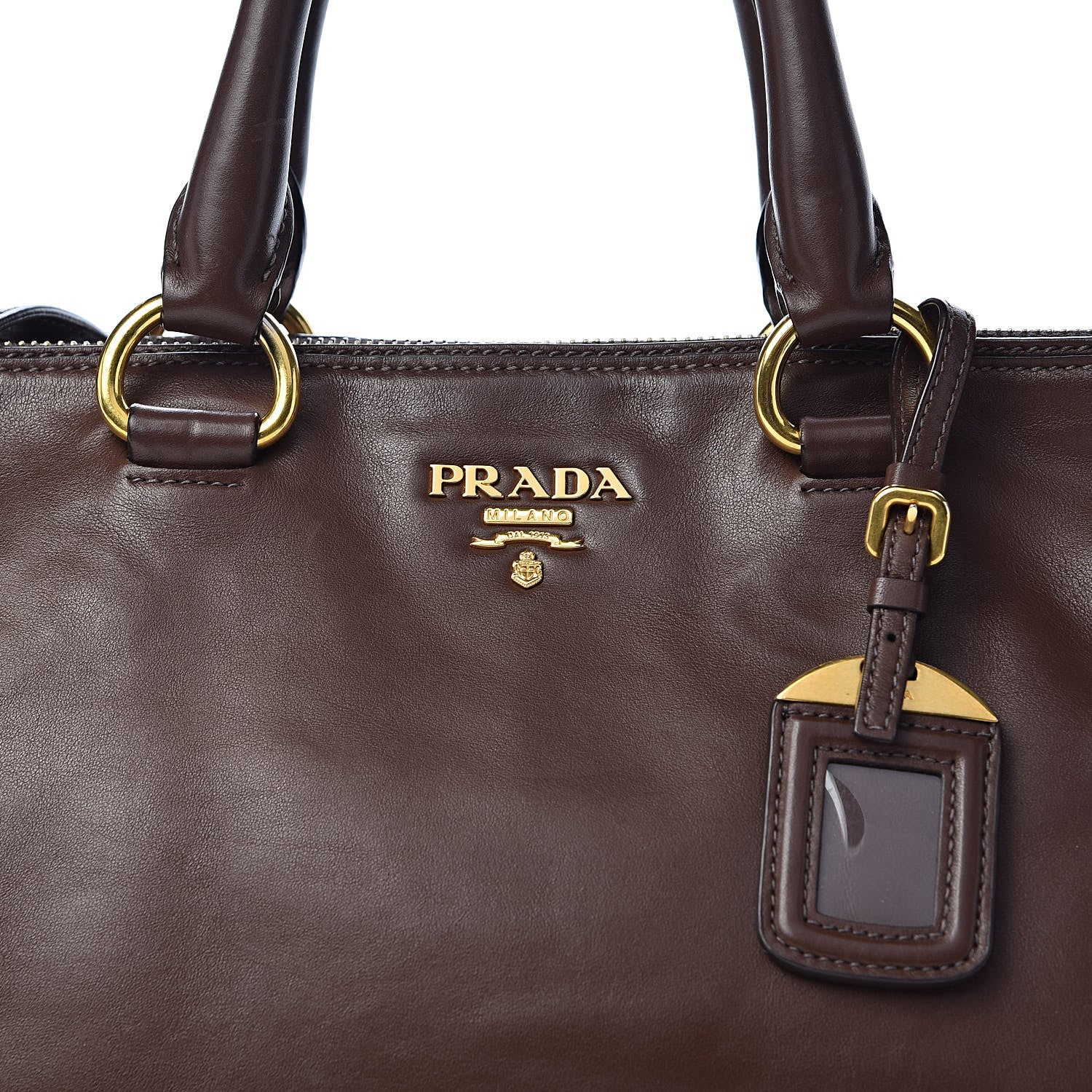 Prada Soft Calf Double Zip Shoulder Bag Nocciolo 12 of 12