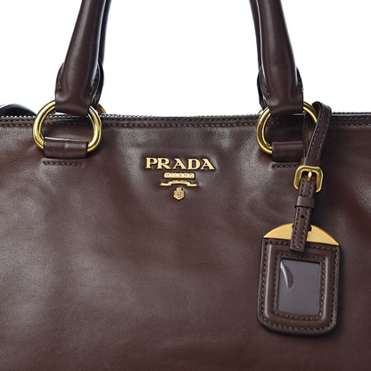 Prada Soft Calf Double Zip Shoulder Bag Nocciolo 12 of 12