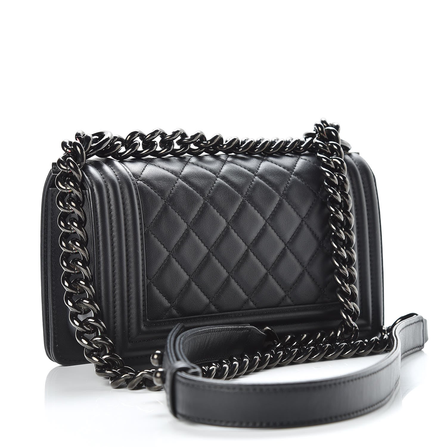 Chanel Calfskin Quilted Small Boy Flap So Black 3 of 12