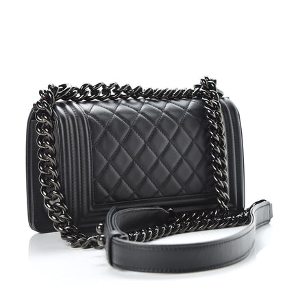 Chanel Calfskin Quilted Small Boy Flap So Black 3 of 12