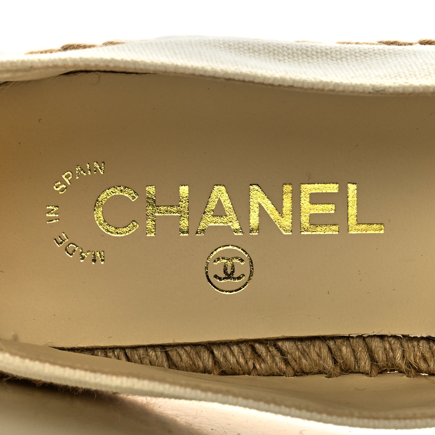 Chanel Fabric Biarritz CC Espadrilles 41 White Gold 8 of 10