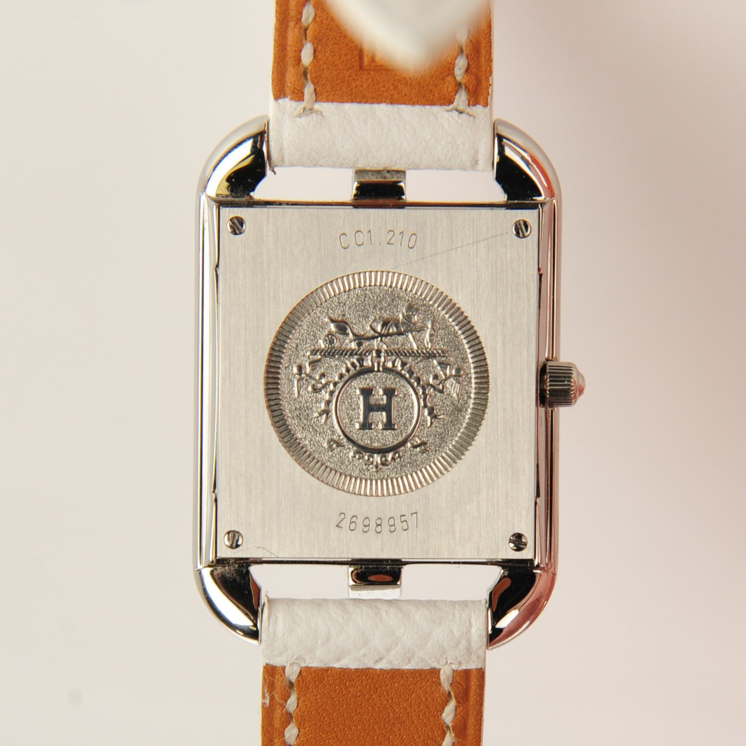 Hermes Stainless Steel Epsom 23mm Cape Cod Quartz Watch Blanc 4 of 10
