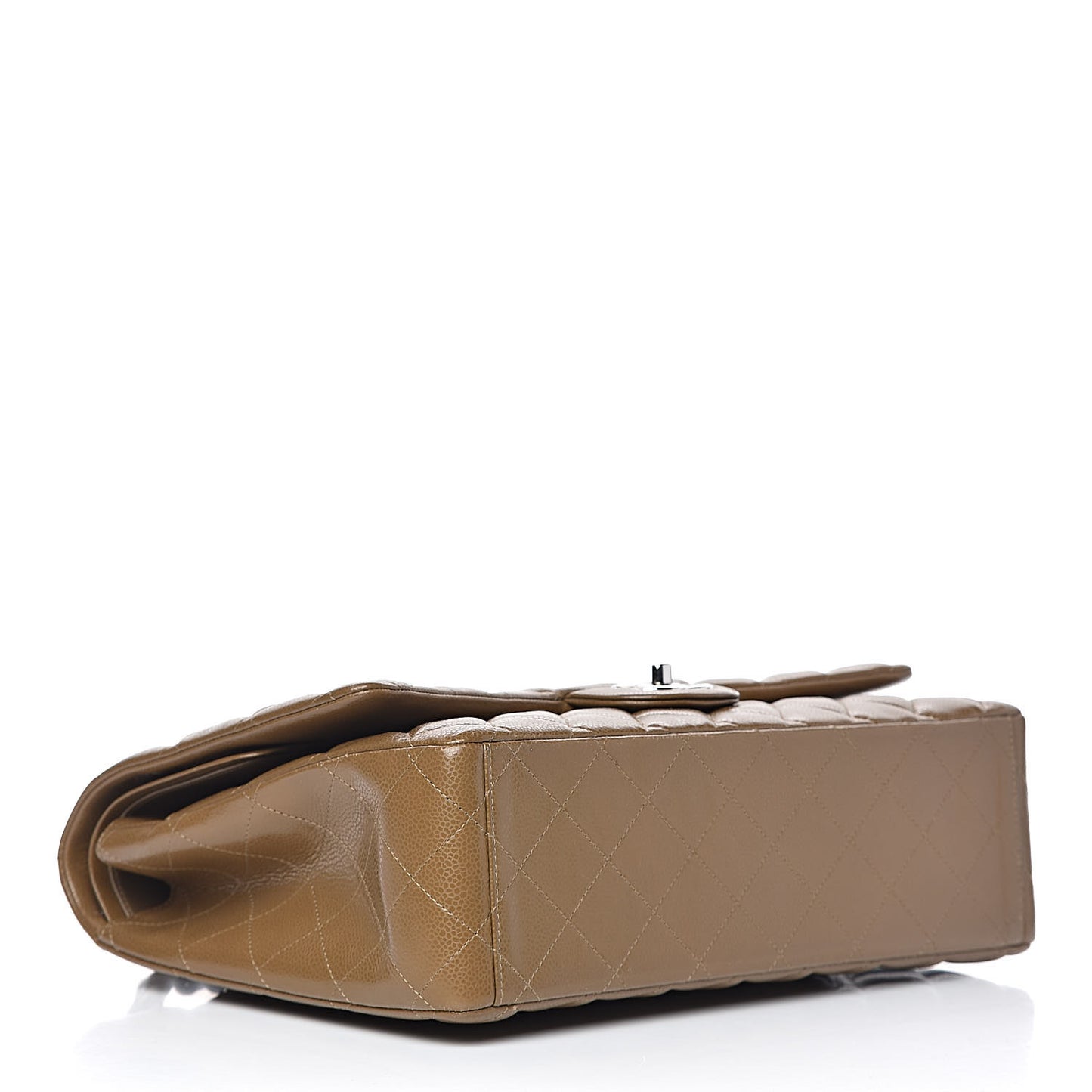 Caviar Quilted Maxi Double Flap Brown