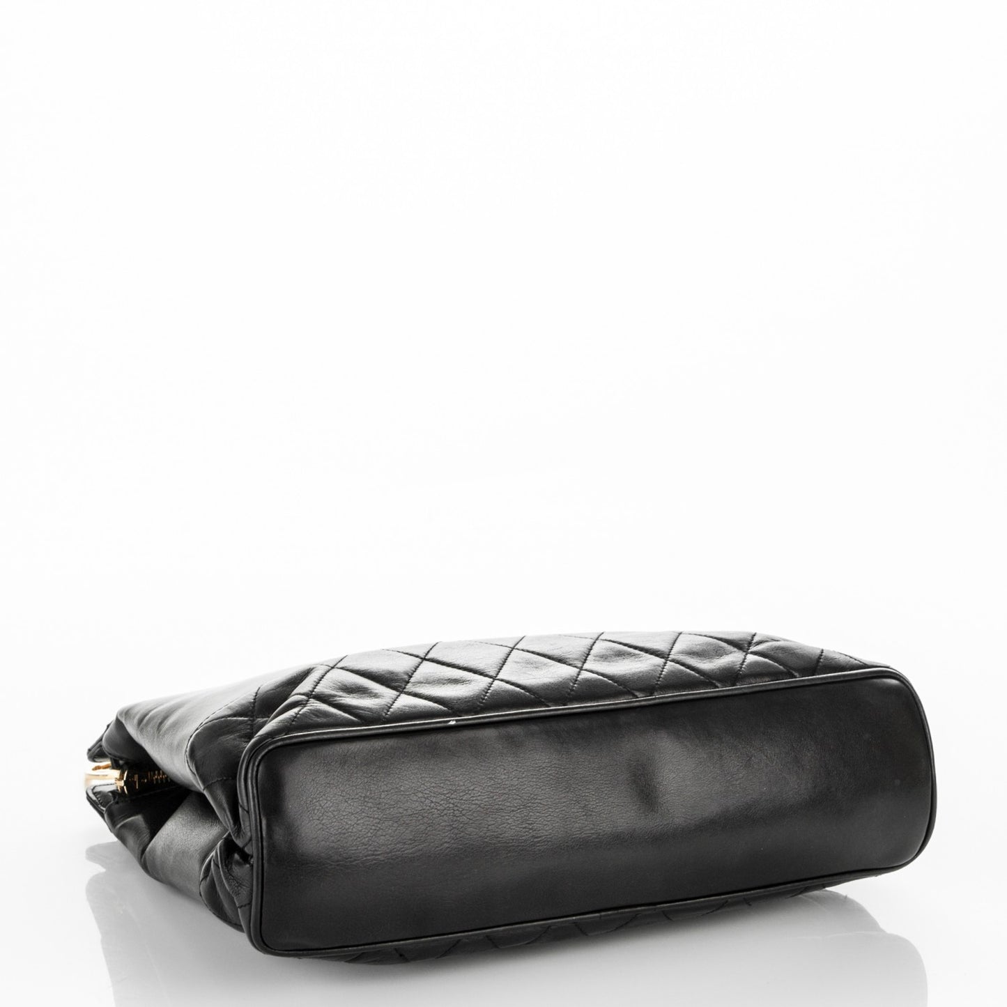 Lambskin Quilted Shoulder Bag Black