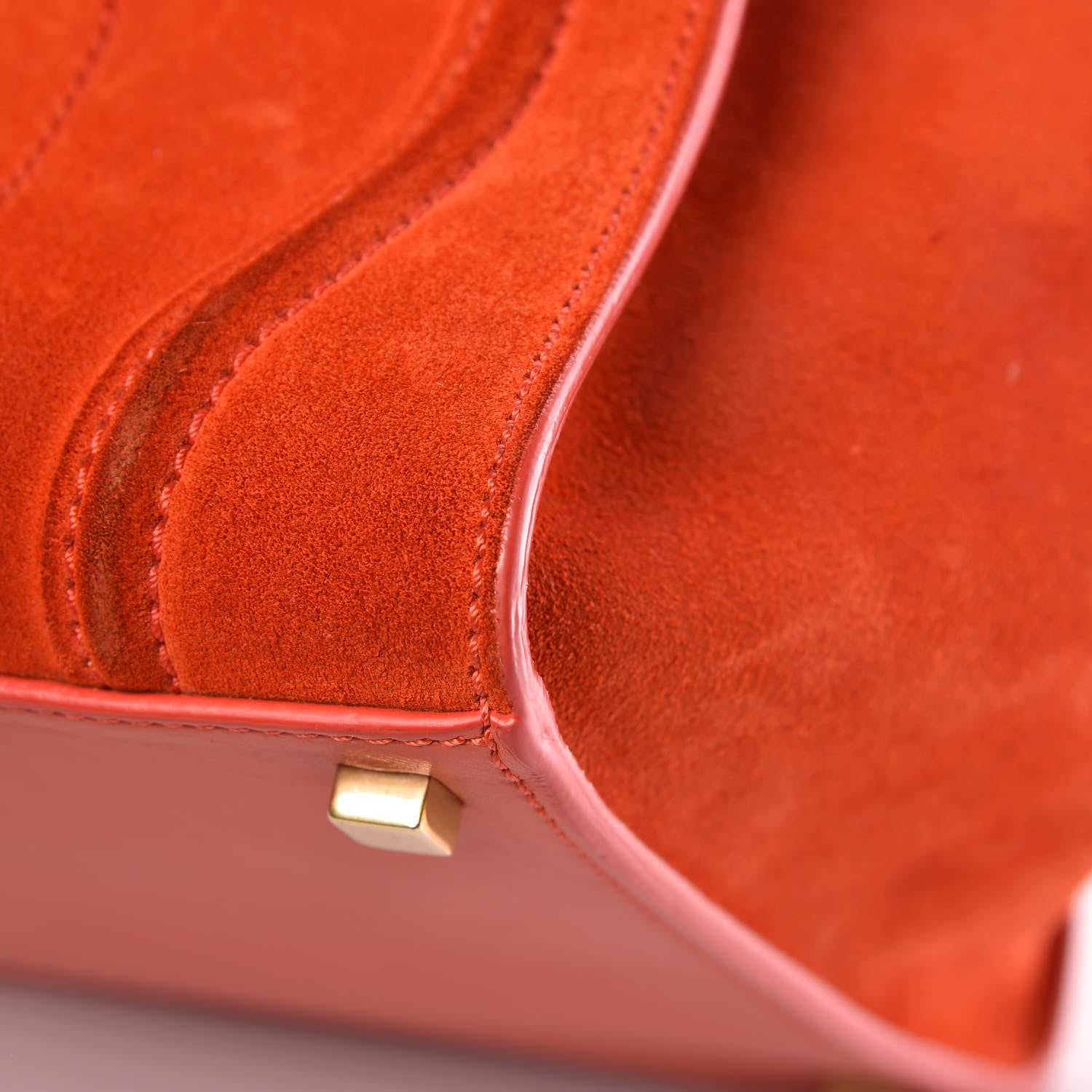 Celine Nubuck Medium Phantom Luggage Bright Orange 14 of 27
