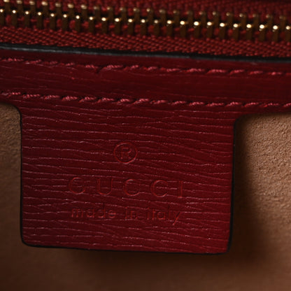 Gucci Textured Calfskin Printed Small Sylvie Shoulder Bag Red 6 of 11