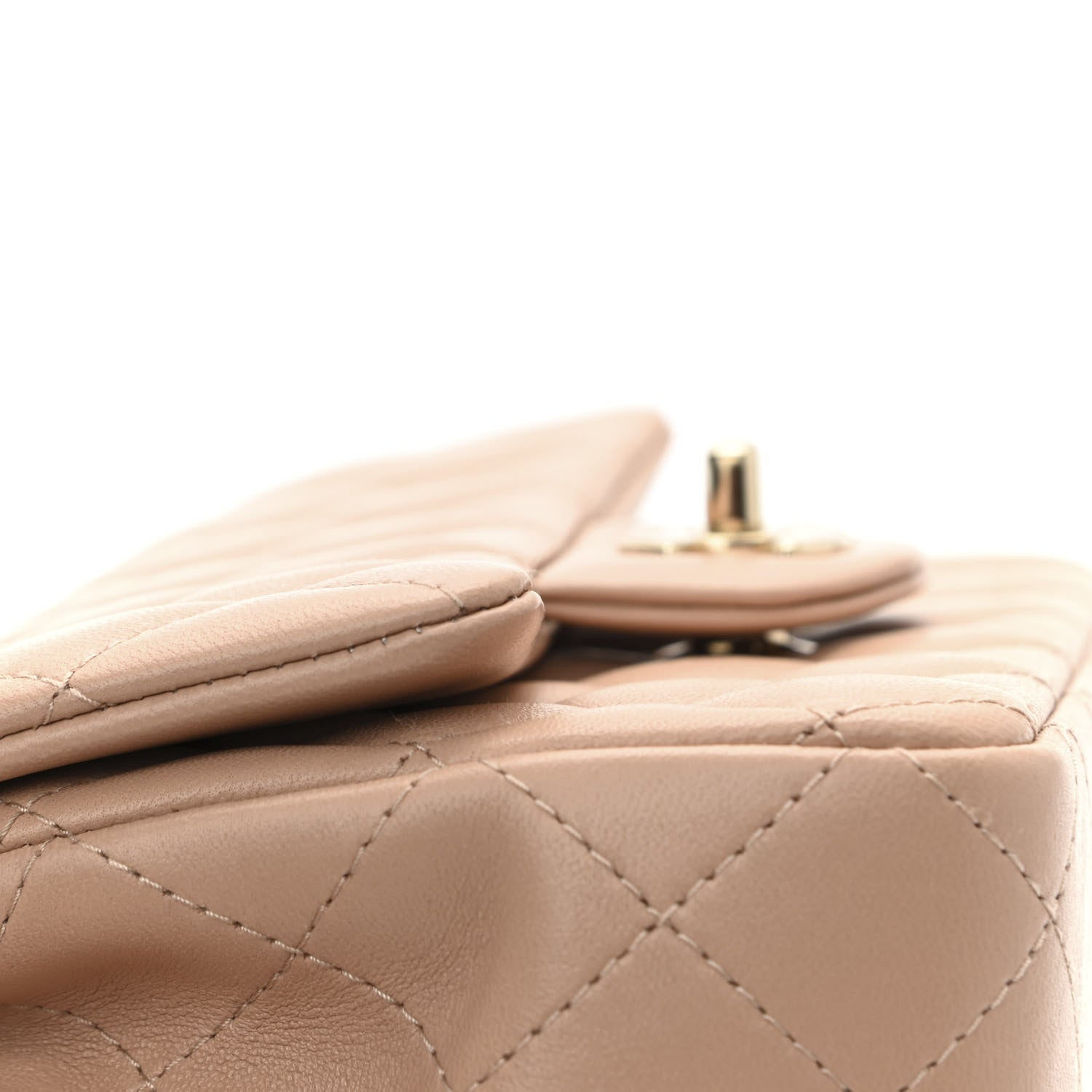 Chanel Lambskin Quilted Mini Rectangular Flap Beige 12 of 12