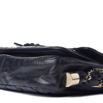 Chanel Distressed Lambskin Small Lady Braid Flap Black 9 of 9