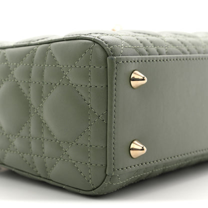 Christian Dior Lambskin Cannage Small My ABCDior Lady Dior Peyote Green 9 of 12