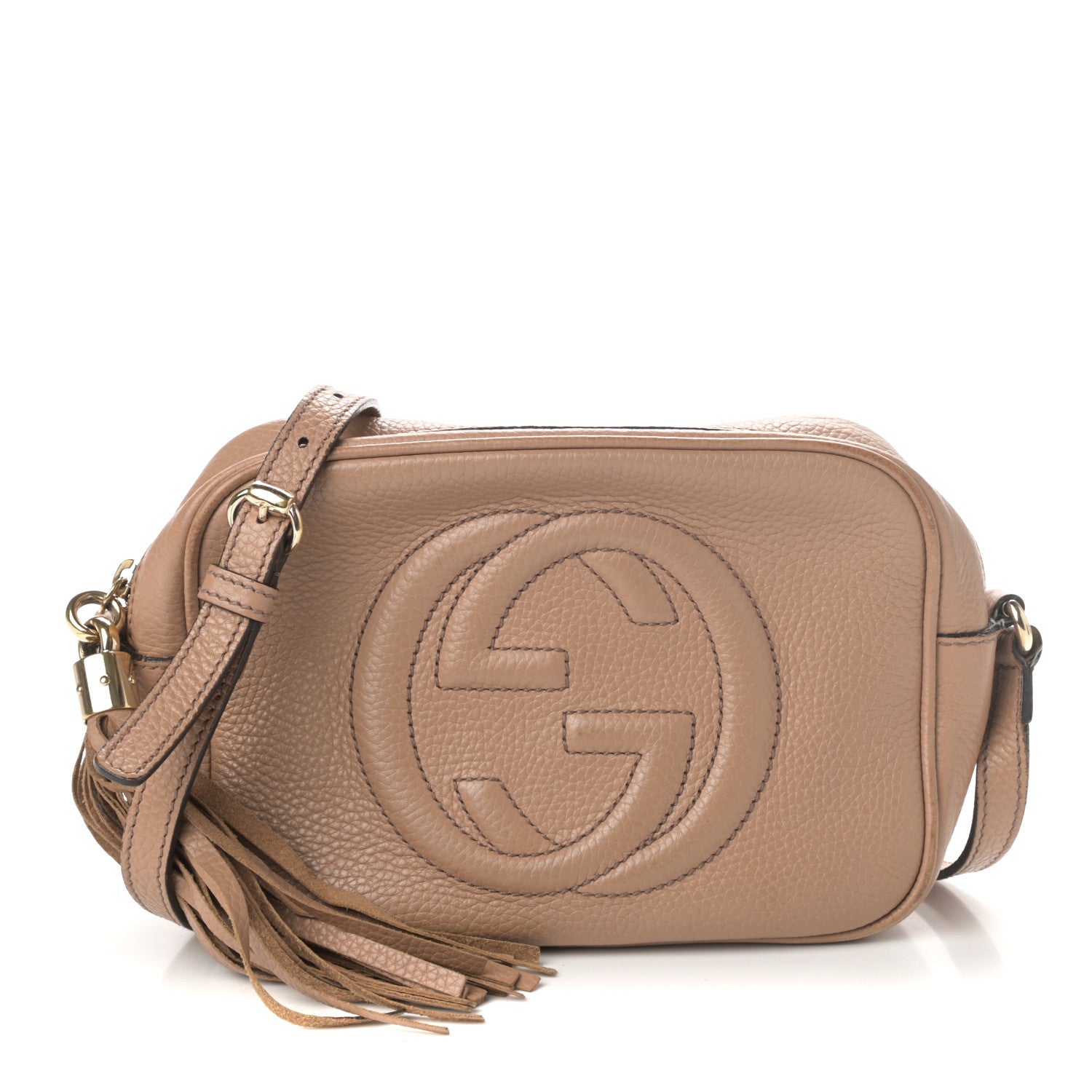Gucci Pebbled Calfskin Small Soho Disco Bag Camelia 1 of 11