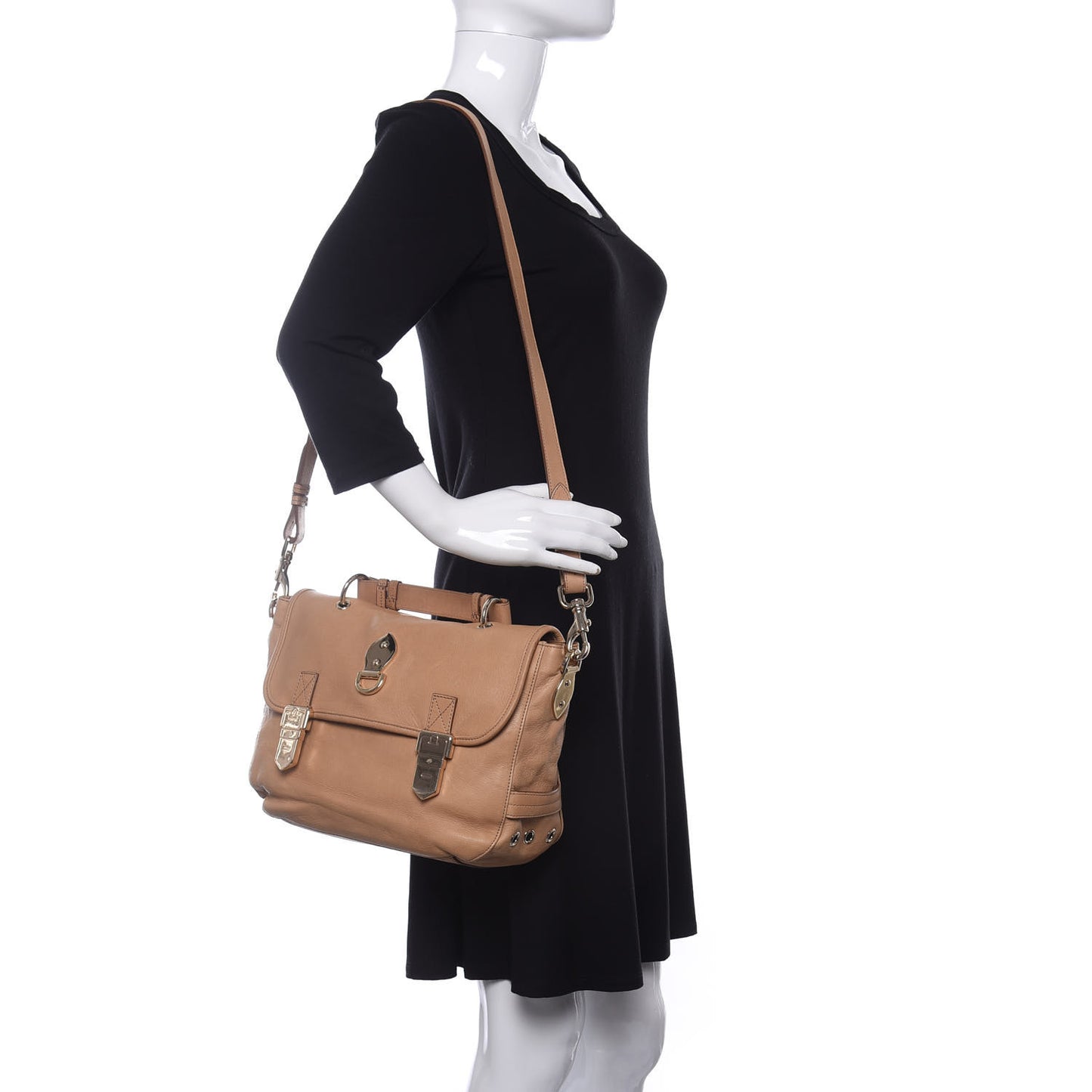 Soft Grain Calfskin Tillie Satchel Oak