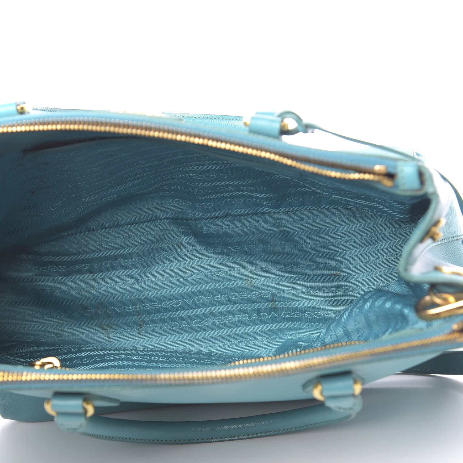 Prada Saffiano Medium Galleria Double Zip Tote Turchese 6 of 18