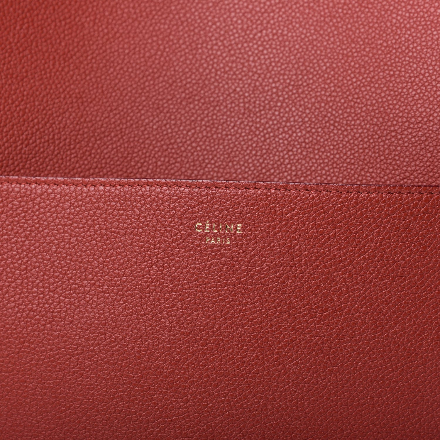 Celine Soft Grained Calfskin Sangle Bucket Bag Red 8 of 9