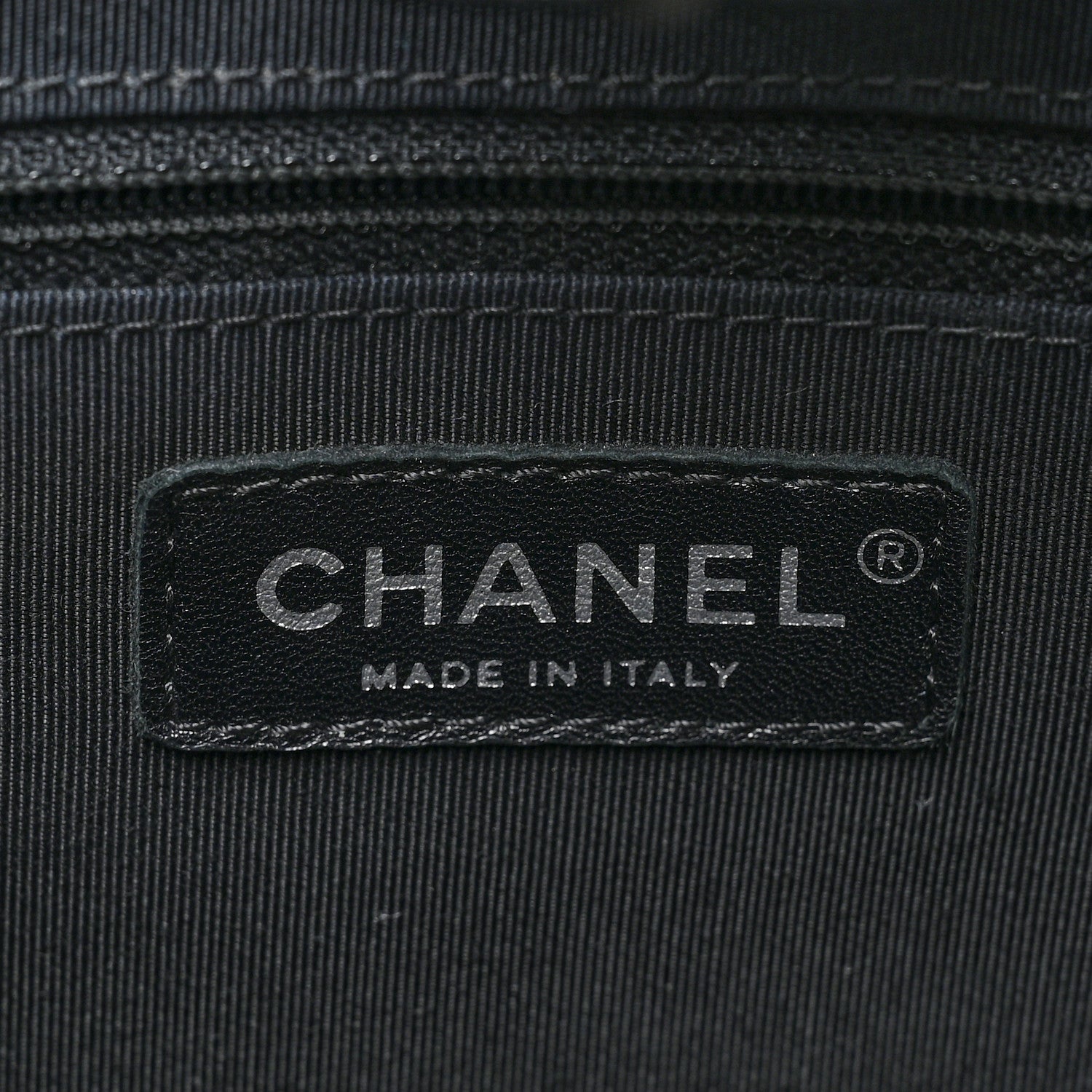 Chanel Calfskin Stitched Shopping Tote Black 6 of 13