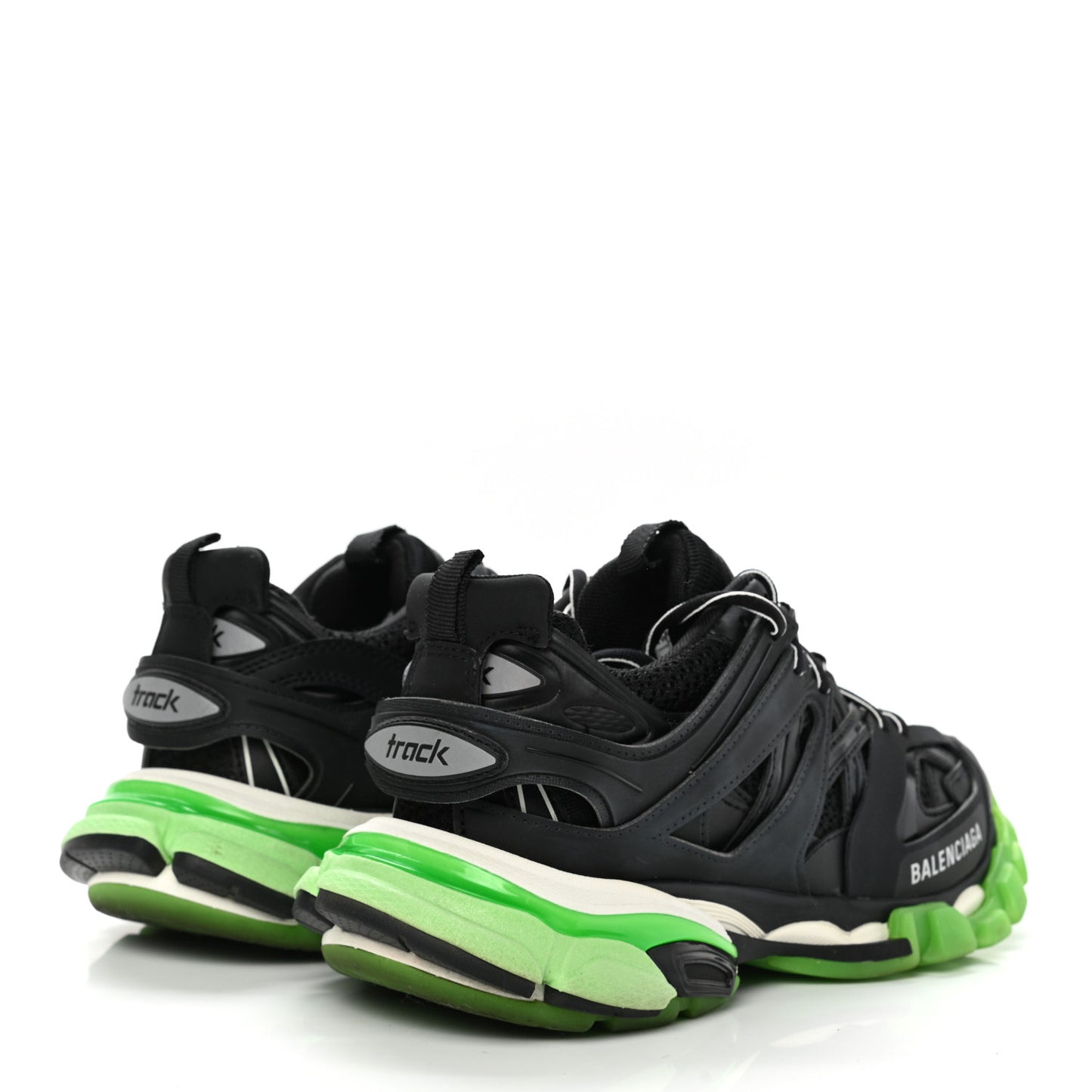 Mesh Nubuck Effect Fabric Glow in the Dark Womens Track Sneakers 38 Black Glow