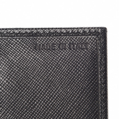 Prada Saffiano Bi-Fold Card Holder Wallet Black 7 of 8