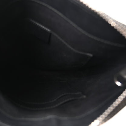 Gucci GG Supreme Monogram Web Small Flat Messenger Bag Black Grey 5 of 10