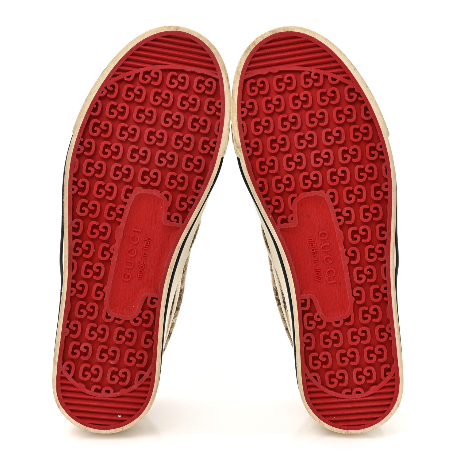 Gucci GG Monogram Womens 1977 Tennis Slip On 30mm Sneakers 36.5 Beige Ebony Mystic White 6 of 12