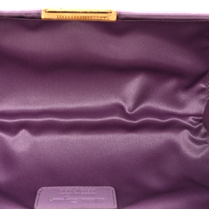 Salvatore Ferragamo Satin Clutch Purple 5 of 6