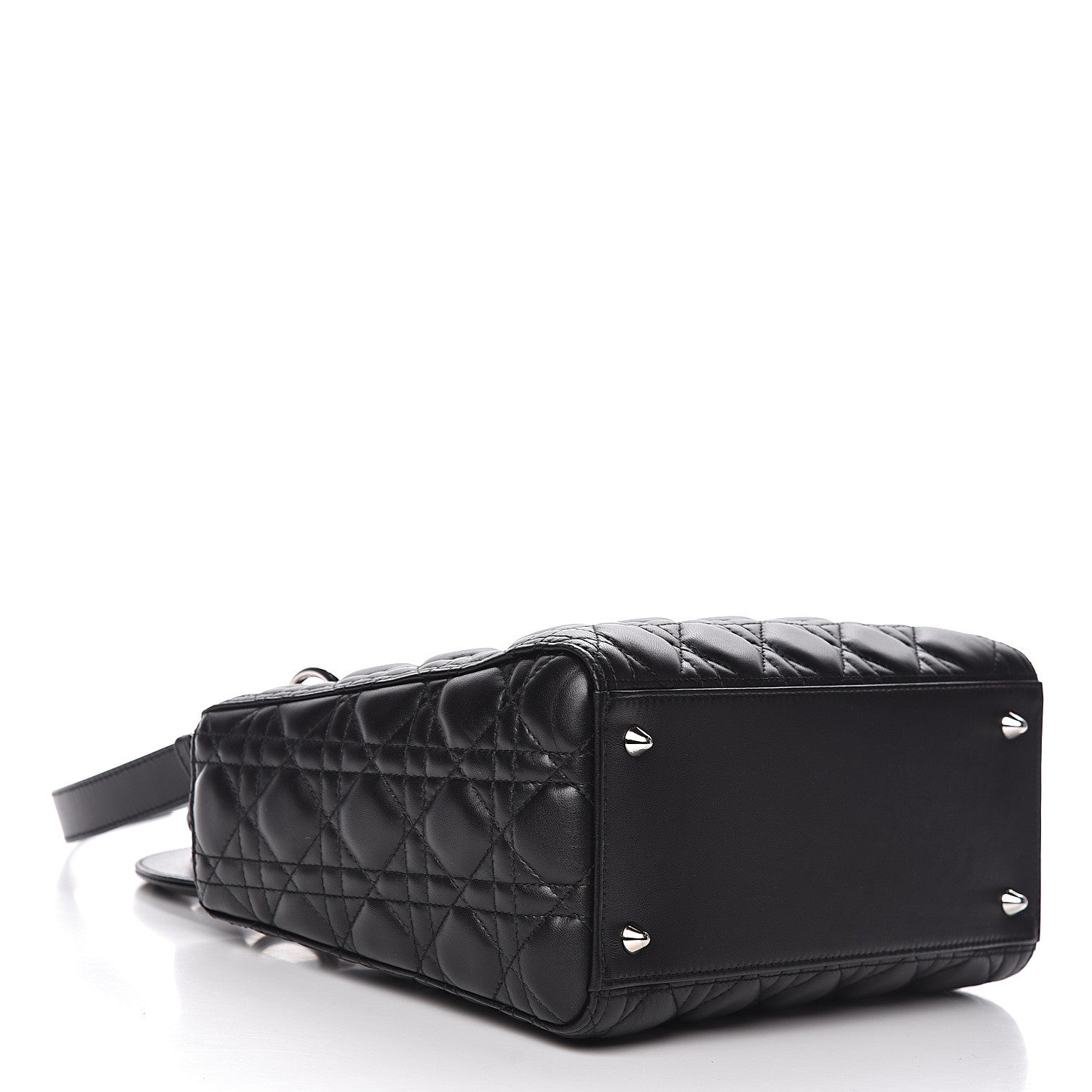 Christian Dior Lambskin Cannage Medium Lady Dior Black 4 of 16
