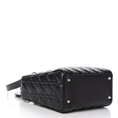 Christian Dior Lambskin Cannage Medium Lady Dior Black 4 of 16