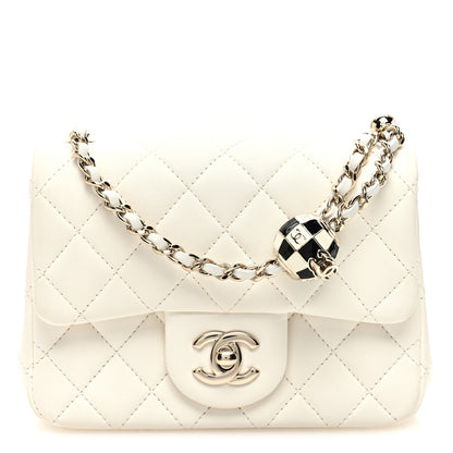 Chanel Lambskin Quilted Enamel Mini Pearl Crush Flap White 1 of 11
