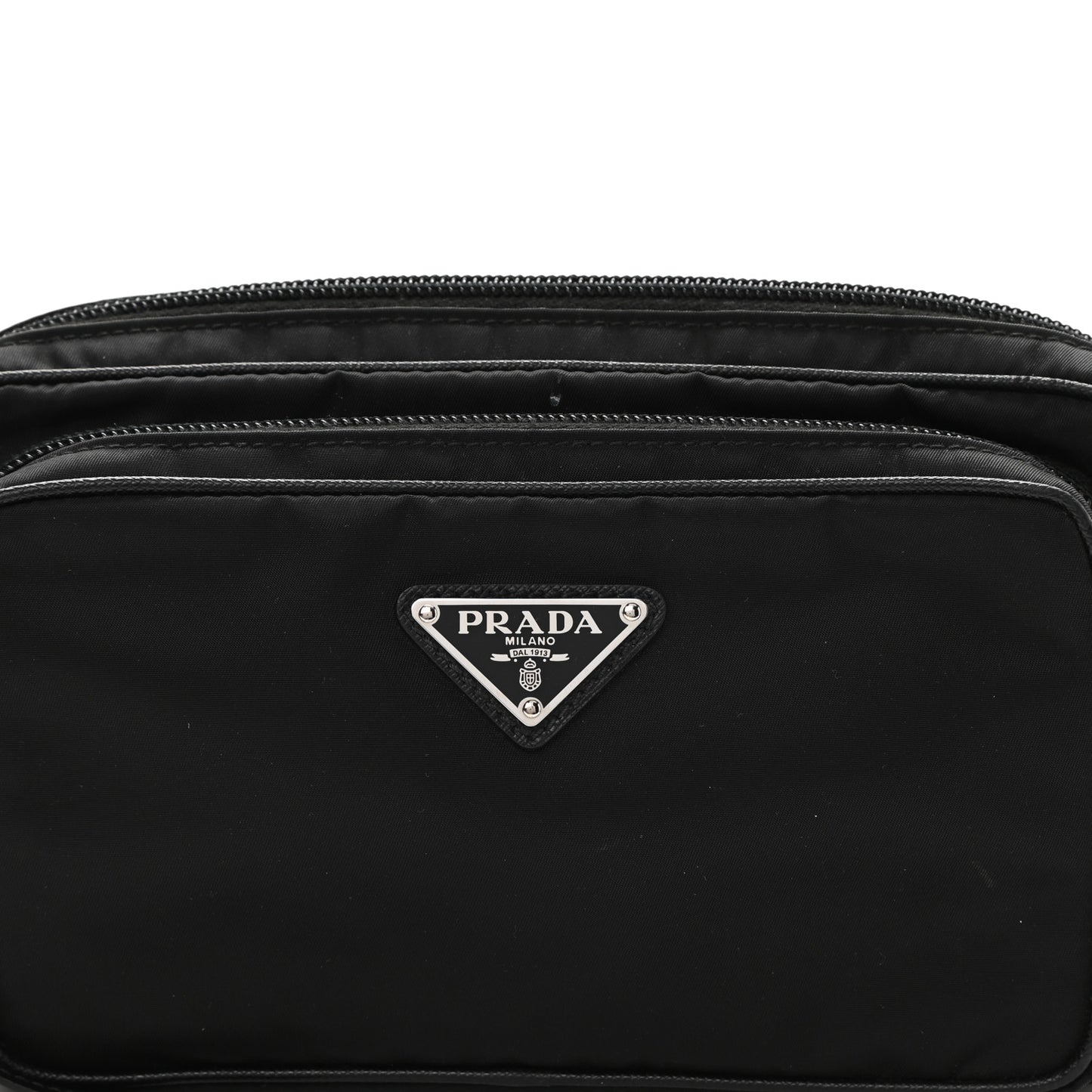 Tessuto Nylon Saffiano Belt Bag Black