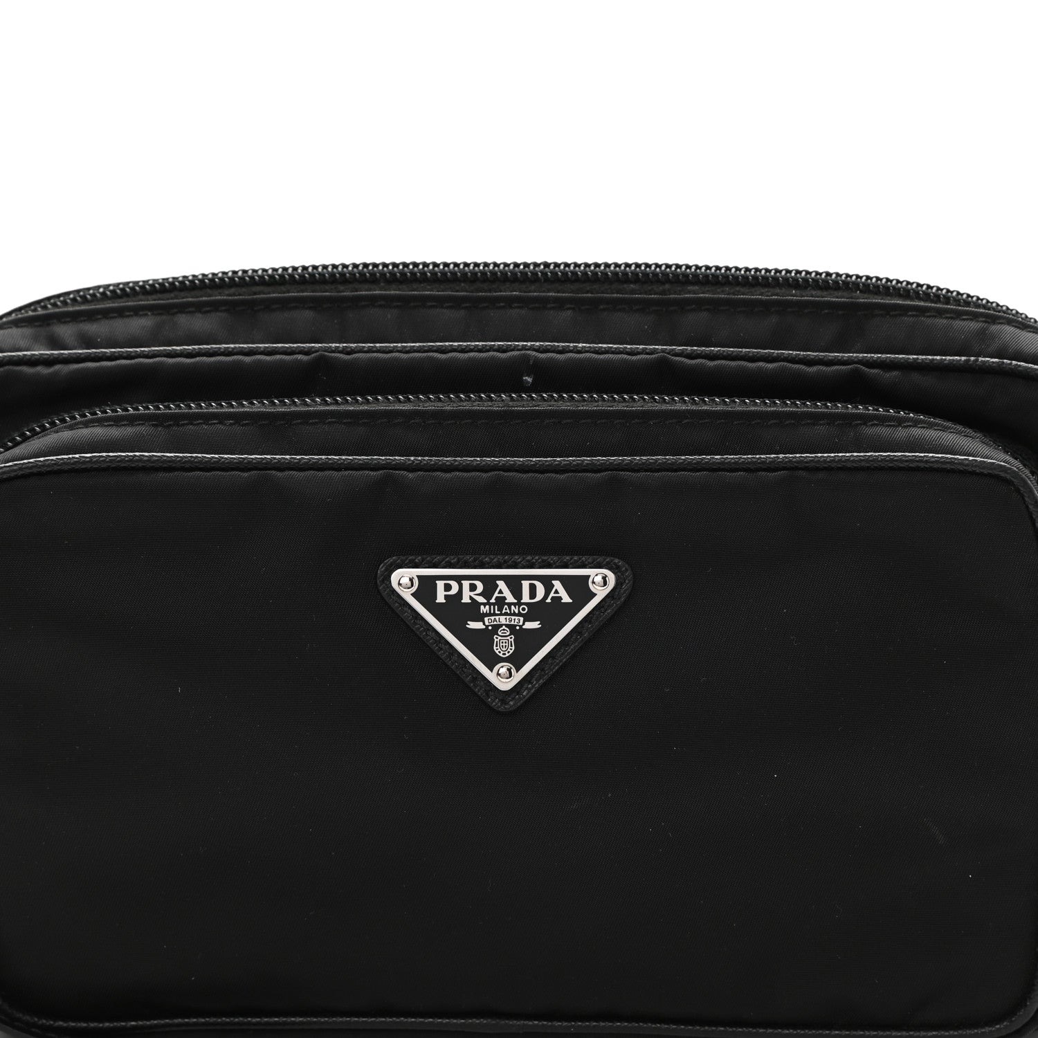 Prada Tessuto Nylon Saffiano Belt Bag Black 9 of 12