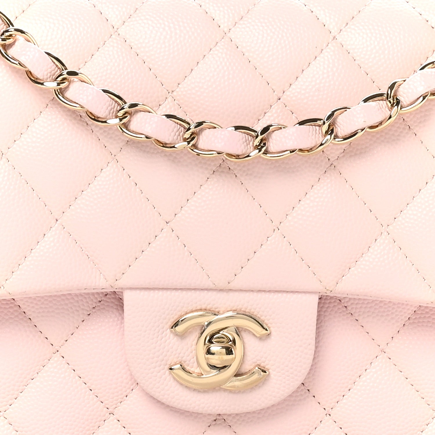 Chanel Caviar Quilted Medium Double Flap Light Pink 8 of 10