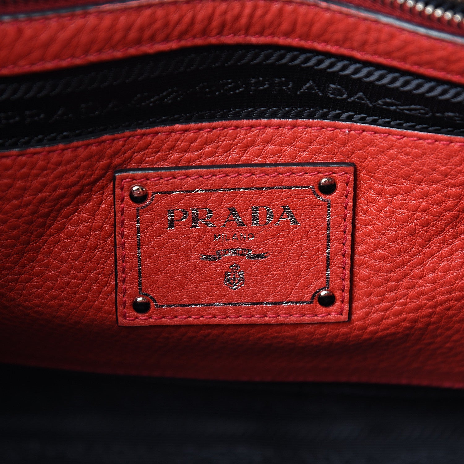 Prada Vitello Daino Shopping Tote Rosso 5 of 12