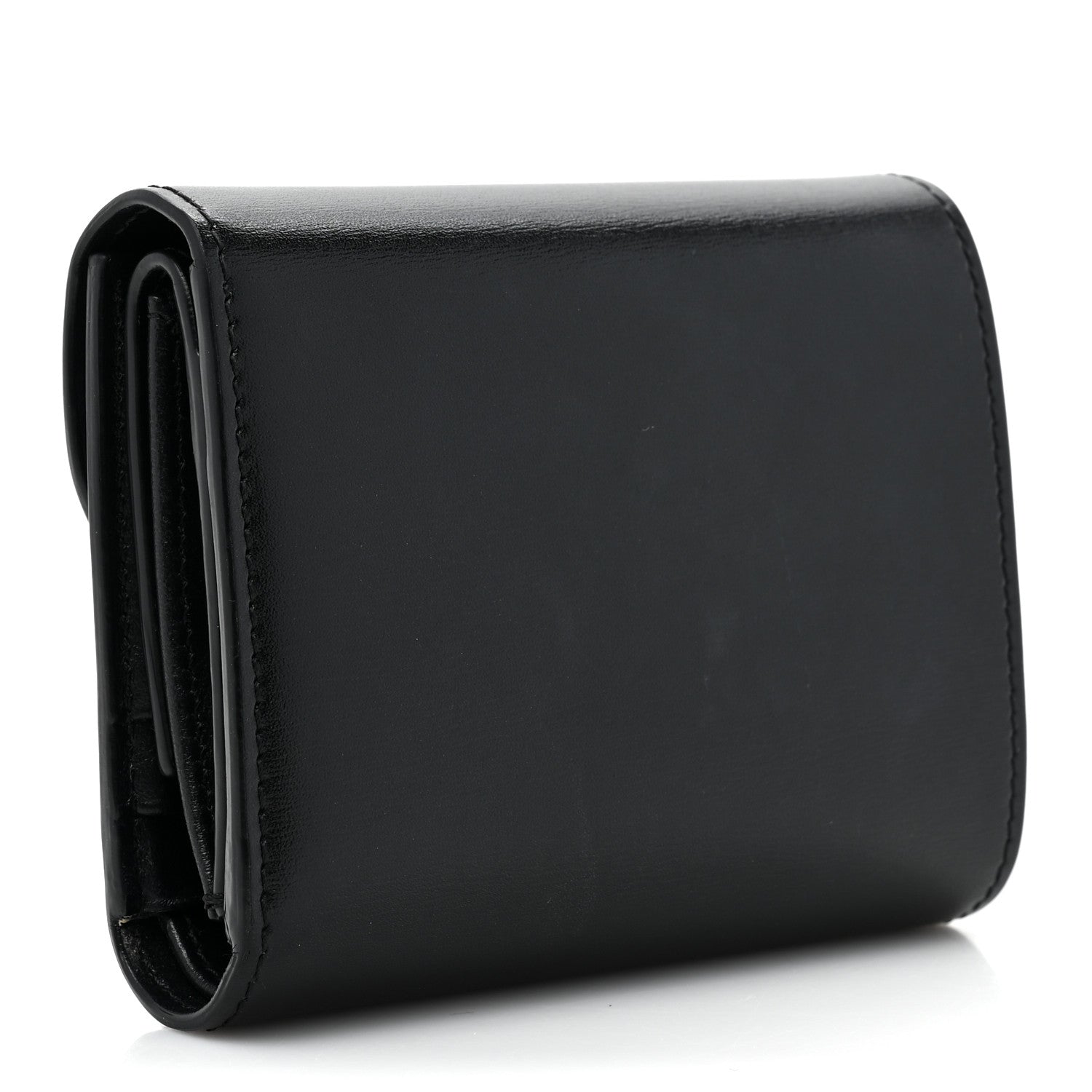 Celine Shiny Calfskin Small Triomphe Wallet Black 3 of 12
